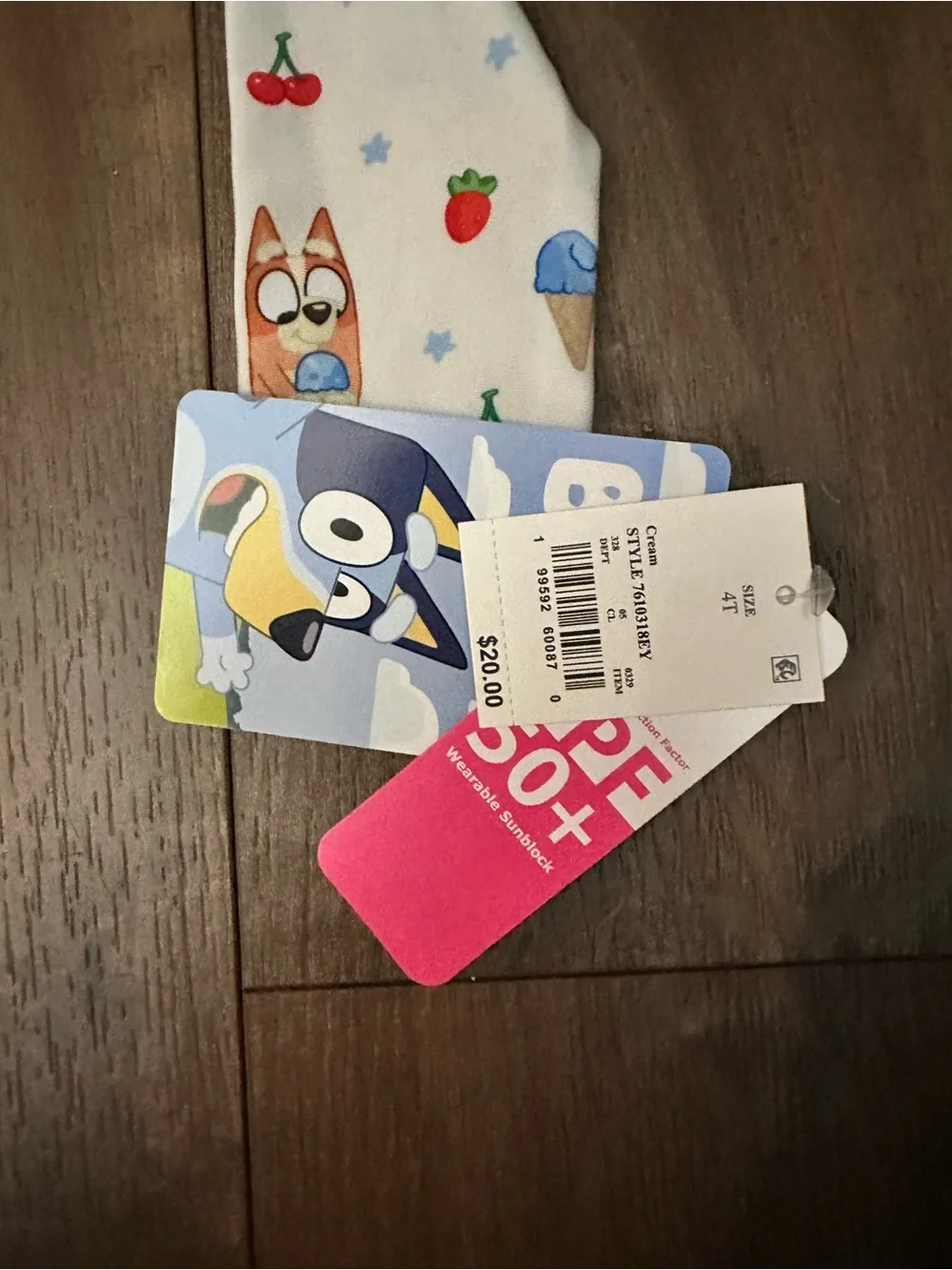 Bluey  Long-Sleeve Kids Swim One-Piece with Ruffle